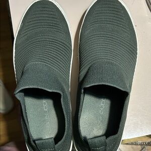 Green Slip-On womens Shoes
